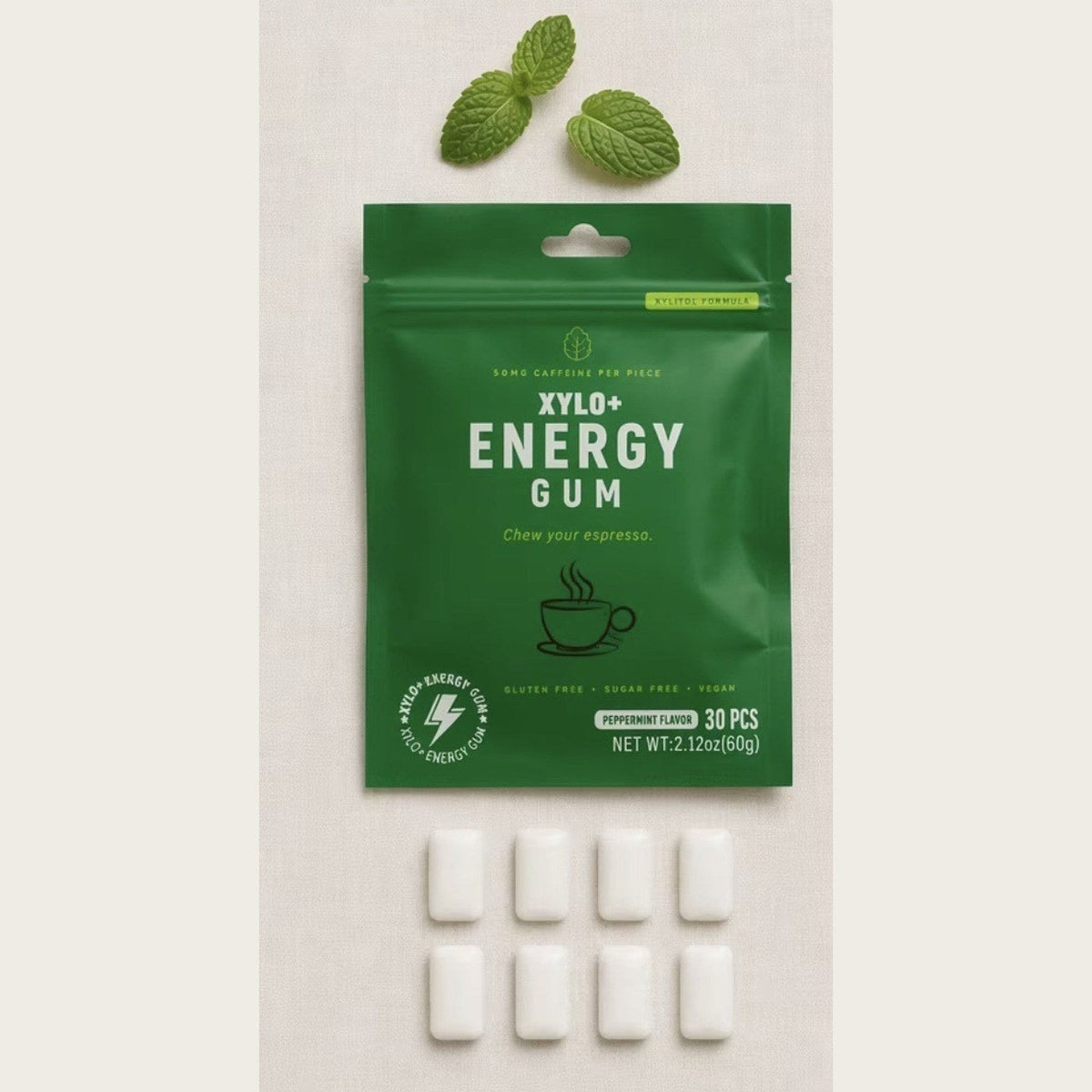 XYLO+ Energy Gum — Spearmint